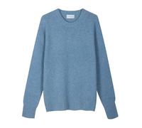 Diana Studio Girocollo garzato in Maglia con Effetto bottonato Maglione, Celeste, S Uomo