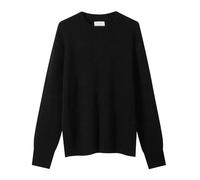 Diana Studio Girocollo in Maglia con Effetto bouclè Maglione, Nero, S Uomo