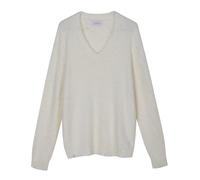 Diana Studio Maglia con Scollo a V garzata Maglione, Bianco, S Uomo