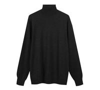 Diana Studio - Maglione Collo Alto Basico Nero, Uomo, 100% Lana Merino, Tinta Unita, Maniche Lunghe, Taglia XXL, Regular Fit