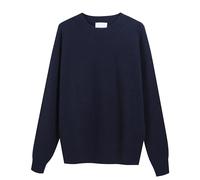 Diana Studio - Maglione Girocollo in Lana Blu Navy, Uomo, Maniche Lunghe, Taglia L, Regular Fit