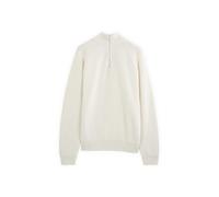 Diana Studio - Maglione Mezza Zip Bianco Perla in Lana, Uomo, Maniche Lunghe, Taglia M, Regular Fit