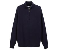 Diana Studio - Maglione Mezza Zip Blu Navy in Lana, Uomo, Maniche Lunghe, Taglia L, Regular Fit