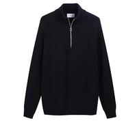 Diana Studio - Maglione Mezza Zip Nero in Lana, Uomo, Maniche Lunghe, Taglia M, Regular Fit
