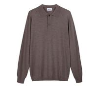 Diana Studio, Polo basica Beige Uomo, 100% Lana Merino, tinta unita, maniche lunghe , taglia S, regular fit