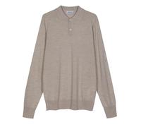 Diana Studio - Polo Basica in 100% Lana Merino, Uomo, Beige-Taupe, Tinta Unita, Maniche Lunghe, Taglia XXL, Regular Fit