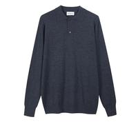 Diana Studio - Polo Basica,Grigia, Uomo, 100% Lana Merino, Tinta Unita, Maniche Lunghe, Taglia L, Regular Fit