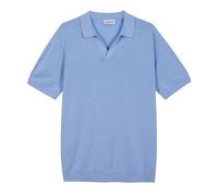 Diana Studio Polo in Cotone Fresco Senza botttoni, Celeste, XL Uomo