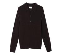 Diana Studio Polo in Maglia con Effetto bouclè Maniche Lunghe, Marrone, S Uomo