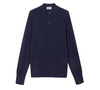Diana Studio Polo in Misto Cashmere Maniche Lunghe, Blu Navy, S Uomo