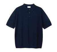 Diana Studio, Polo Rasata in Maglia - Uomo, 100% Cotone, Maniche corte, Casual Fit, Blue Navy, S