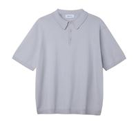 Diana Studio, Polo Rasata in Maglia - Uomo, 100% Cotone, Maniche corte, Casual Fit, Grigio Perla, S