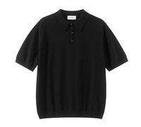 Diana Studio, Polo Rasata in Maglia - Uomo, 100% Cotone, Maniche corte, Casual Fit, Nero, XL