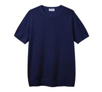 Diana Studio T-Shirt in Cotone Fresco Maglia, Blue Navy, S Uomo