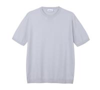 Diana Studio, T-Shirt in Maglia - Uomo, Cotone, Maniche corte, Casual Fit, Grigio / Perla, L