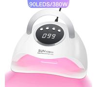 DianaBeauty 90LEDS LED UV Lampada per unghie Asciugatrice per unghie 380W Lampada per asciugare lo smalto gel con 4 impostazioni timer Lampada per manicure con sensore automatico