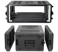 Diandian Valigetta rack 4U standard da 43,2 cm di profondità, 48,3 cm di profondità, 48,3 cm, per montaggio su rack, impermeabile, antipolvere, antiurto, con scomparti per microfono