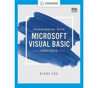 Diane Zak Programming With Microsoft Visual Basic 2019/2022 (Tascabile)