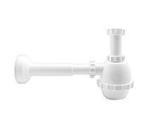 Dianhydro 371-300 Sifone PVC 1 Via Senza piletta per Porcellana con canotto 1" 1/4, Multicolore