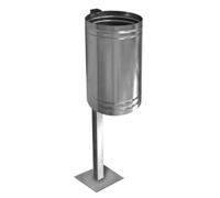 Dianhydro CESTINO PORTA-RIFIUTI ZINCATO CON BASE