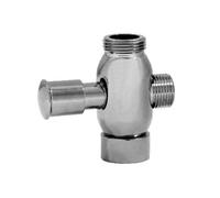 Dianhydro deviatore tondo in ottone a pulsante cromato per colonna doccia