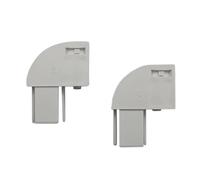 Dianhydro KIT ANGOLI SUPERIORI ED INFERIORI PLISSE Sinistro Box Doccia Vasca Soffietti in Acciaio inossidabile Vetro Chiaro