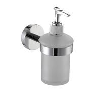 DianHydro Onia Porta dispenser per sapone a parete in ottone cromato e vetro