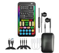 DIANMO Game Voice Changer, Audio Mixer, i9Live Sound Card Kit (tra cui cuffie e 2 convertitori), adatto per PS4/PS5/Xbox One/PC/telefono/laptop.