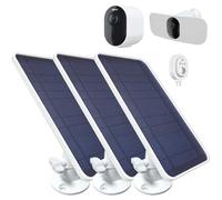 DIANMU Caricatore per pannello solare per Arlo Pro 5S 2K, Pro 4, Pro 3, Ultra 2, Ultra 2 XL, Pro 4 XL, Go 2, con cavo magnetico da 3 m, supporto regolabile a 360° in lega di alluminio (non per Pro