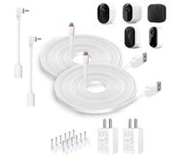 DIANMU Confezione da 2 cavi di prolunga per Arlo Essential Series (1a, 2a, 3a generazione), Arlo Pro di sesta generazione, Blink Outdoor 4 (4a generazione), resistente alle intemperie, cavo micro USB