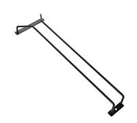 Diano Portabicchieri da vino nero, supporto per bicchieri da vino sotto l'armadio, scaffale per calici sotto lo scaffale, gancio per riporre bicchieri da vino per bar e cucina, 40,5 cm