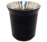 Diano Tazza isolata in acciaio inox, piccola tazza da caffè in metallo, doppia parete isolata termicamente, tazza da caffè a capsula da 160 ml, nera