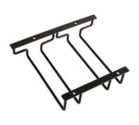 Dianoo 18 CM nero vino bicchiere scaffale, sotto il mobile porta bicchieri da vino, appeso calici rack per armadio cucina bar, 2 file