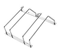 Dianoo 18 cm portabicchieri da vino sotto il gabinetto, supporto per bicchieri da vino, scaffale da appendere, finitura cromata in metallo, 2 file