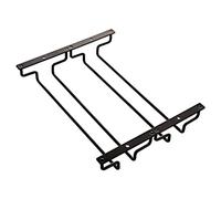 Dianoo 27,5 cm nero bicchiere di vino rack sotto il gabinetto, bicchieri di vino di stoccaggio, appeso calici rack per bar sala da pranzo, 2 file
