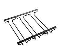 Dianoo 27,5 cm nero bicchiere di vino rack sotto il gabinetto, bicchieri di vino di stoccaggio, appeso calici rack per bar sala da pranzo, 3 file