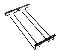Dianoo 35,5 CM nero vino bicchiere scaffale, sotto il supporto di bicchieri da vino, appeso Stemware Rack per armadio cucina bar, 2 file