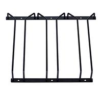 Dianoo Porta bicchiere da vino, porta bicchieri da piedistallo, armadietto da vino sotto l'armadio con vite 27 cm 3 righe nero