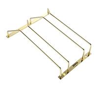Dianoo Porta Bicchieri Da Vino Oro Sotto L'armadietto 27,5 cm, Porta Bicchieri Da Vino Sotto Il Ripiano, Porta Calici, Appendiabiti Per Bicchieri Da Vino Per Bar Casa, 2 File
