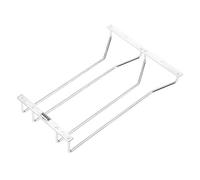 Dianoo Porta Bicchieri Di Vino Sotto Il Gabinetto, Acciaio Inossidabile 304 Porta Calici Di Vino Sospeso, Rack Per Calici Conservazione Per Bar Cucina 30cm 2 File