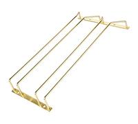 Dianoo Portabicchieri da vino dorato da 40,5 cm, sotto l'armadio, scaffale per calici, supporto per calici da appendere per bar cucina, 2 file