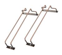 Dianoo Portabicchieri da vino in bronzo, 27,5 cm, supporto per bicchieri da vino, in ferro robusto, color bronzo vintage, facile da installare, set da 2