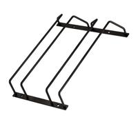 Dianoo Portabicchieri da vino nero sotto l'armadietto, scaffale per bicchieri da vino sotto mensola, scaffale per calici, gancio per riporre bicchieri da vino per bar cucina 27,5 cm, 2 file