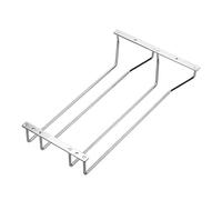 Dianoo Supporto Per Bicchiere Da Vino Sotto Armadio Appeso Supporto Per Bicchieri A Piede Con Viti Finitura Cromata 35cm 2 Fila