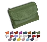 DianSCJ Portafoglio unisex in vera pelle, portamonete da donna in vera pelle, piccolo portafoglio da donna con porta carte di credito, portamonete e scomparti per contanti, #3, Portafoglio unisex in