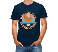 DianShao Aperol Spritz - Maglietta a maniche corte per cocktail, blu navy, XXL