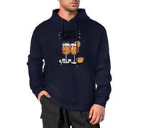 DianShao Felpa con cappuccio Aperol Spritz - comoda felpa unisex per gli amanti dei cocktail, blu navy, XL