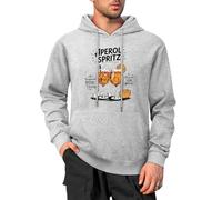 DianShao Felpa con cappuccio Aperol Spritz - comoda felpa unisex per gli amanti dei cocktail, grigio chiaro, S