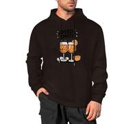 DianShao Felpa con cappuccio Aperol Spritz - comoda felpa unisex per gli amanti dei cocktail, marrone, S
