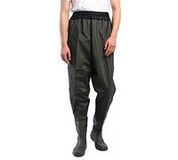 DianshaoA Maschi Pesca Impermeabile metà Corpo Trampolieri Stivali Scafandro Salopette Pescatori Anche I Piedi Army Green 65 46